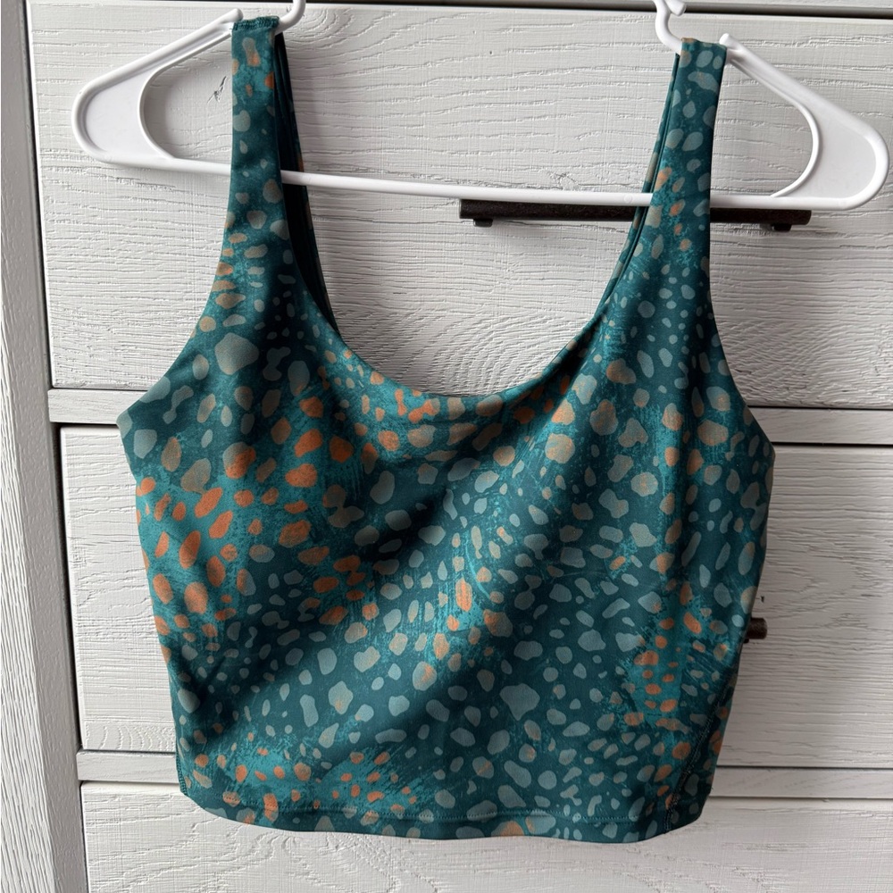 Old Navy Light Support PowerSoft Longline Sports Bra - Pebble Blue - M